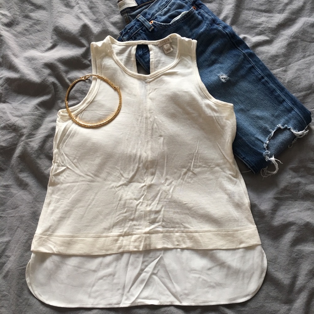 NWOT J. Crew Silky Hem Tank